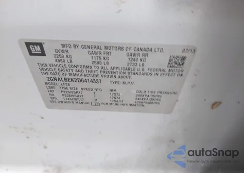 2013 Chevrolet Equinox Ls from USA, damaged, VIN 2GNALBEK2D6414337